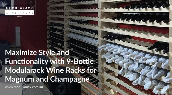 Maximize Style and Functionality with 9-Bottle Modularack Wine Racks for Magnum and Champagne